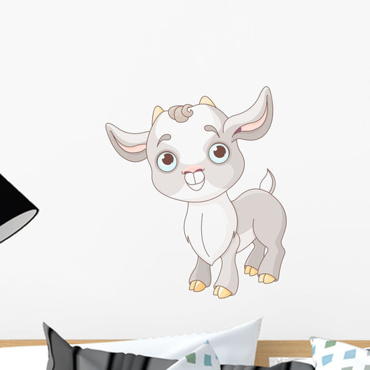 Little Grey Baby Goat Wall Decal