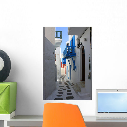 Alley in Mykonos - Cyclades - Greece Wall Mural