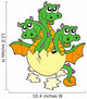 Little Three Headed Dragon in Egg Wall Decal