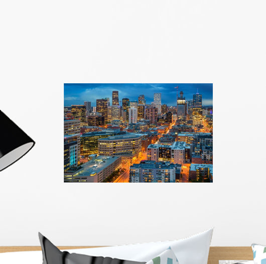 Denver City Skyline Dusk Wall Decal
