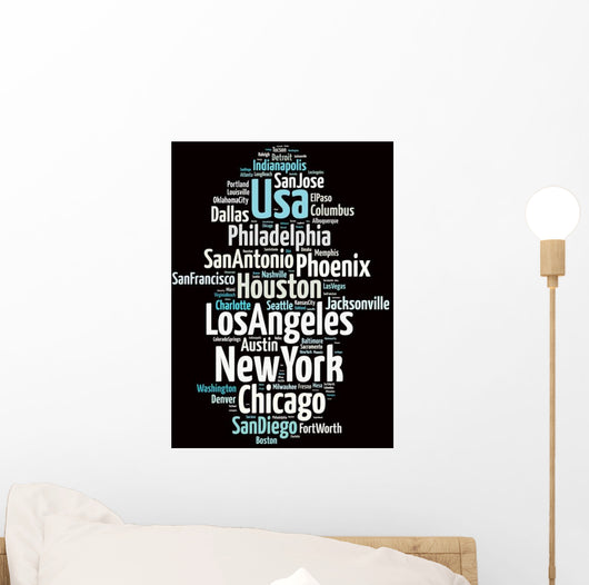 United States Cities Wall Decal