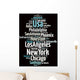United States Cities Wall Decal