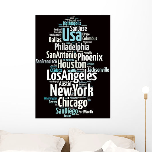 United States Cities Wall Decal