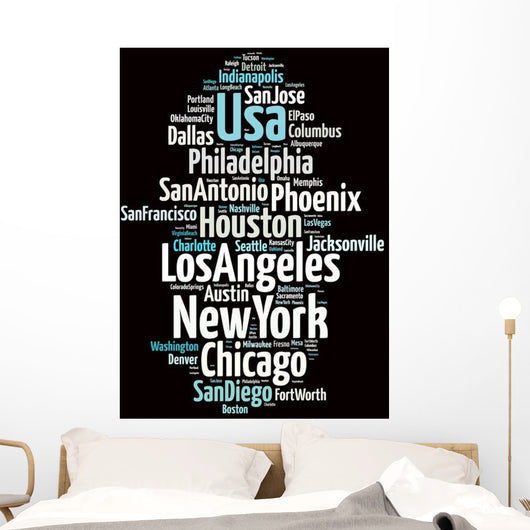 United States Cities Wall Decal