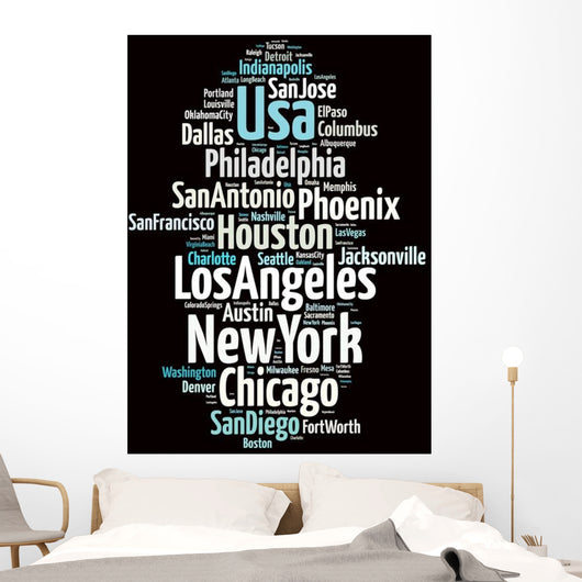 United States Cities Wall Decal