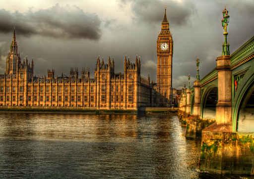 Westminster Palace Golden Morning Wall Decal