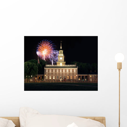 Independence Hall Fireworks Wall Mural