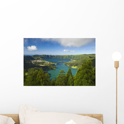 Caldeira - Famous lake on Sao Miguel Wall Mural