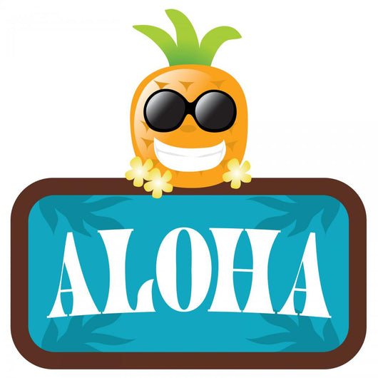 Pineapple with Aloha Sign Wall Decal