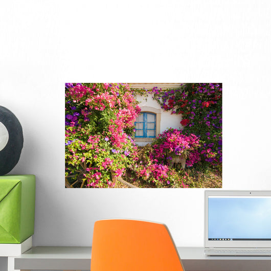 Overgrown Flowers Wall Decal