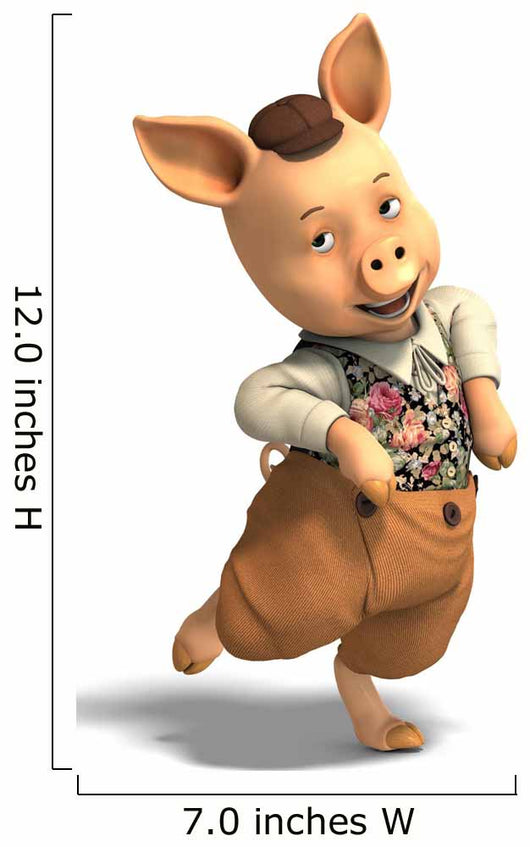 Cute Cartoon Pig with Wall Decal