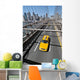 Brooklyn bridge & Yellow Cab. Wall Mural