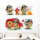 Teddy Bear Firefighter Wall Decal Sticker Set