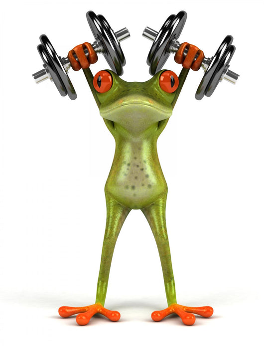 Frog with weights Wall Decal