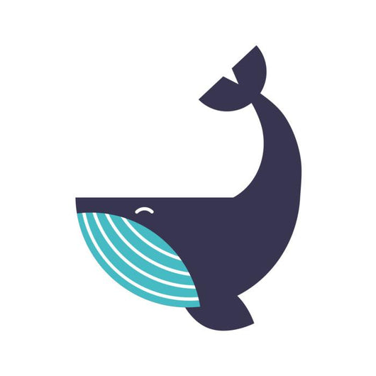 Humpback Whale Icon Vector Wall Decal