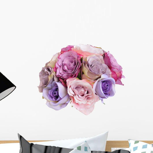 Bridesmade posy made of silk roses Wall Decal