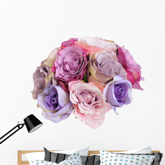 Bridesmade posy made of silk roses Wall Decal