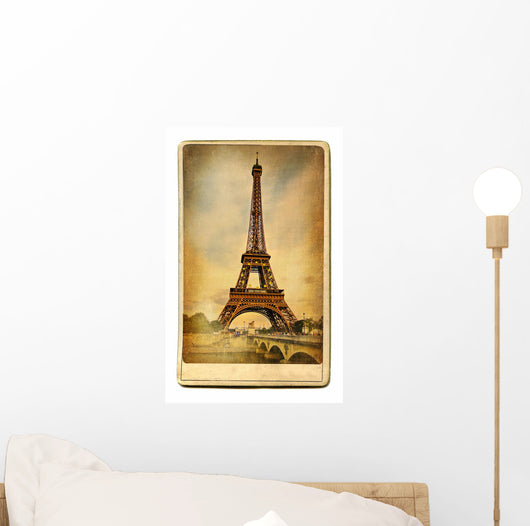 European Landmarks Vintage Cards - Paris Wall Mural