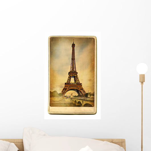 European Landmarks Vintage Cards - Paris Wall Mural
