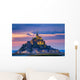 Mont Saint-Michel Sunset Light Wall Decal