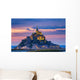 Mont Saint-Michel Sunset Light Wall Decal