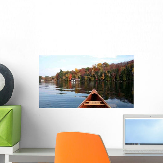 Autumn Lake Reflection with Wall Decal Design 2