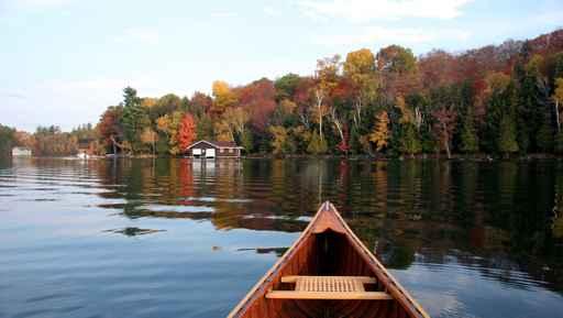 Autumn Lake Reflection with Wall Mural