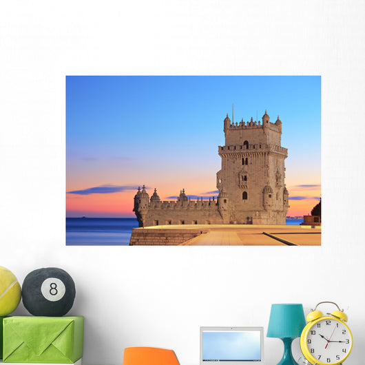 Tower of Belem (Torre de Belem), on sunset, Lisbon, Portugal Wall Mural