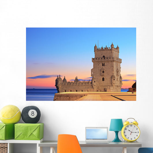 Tower of Belem (Torre de Belem), on sunset, Lisbon, Portugal Wall Mural