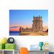 Tower of Belem (Torre de Belem), on sunset, Lisbon, Portugal Wall Mural