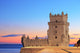 Tower of Belem (Torre de Belem), on sunset, Lisbon, Portugal Wall Mural