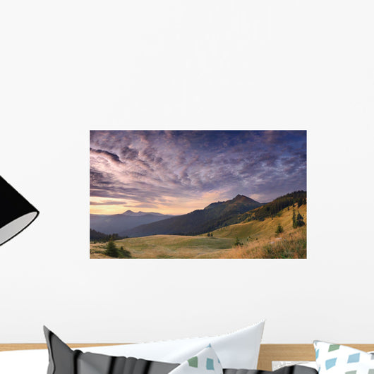 morning in mountains Wall Mural