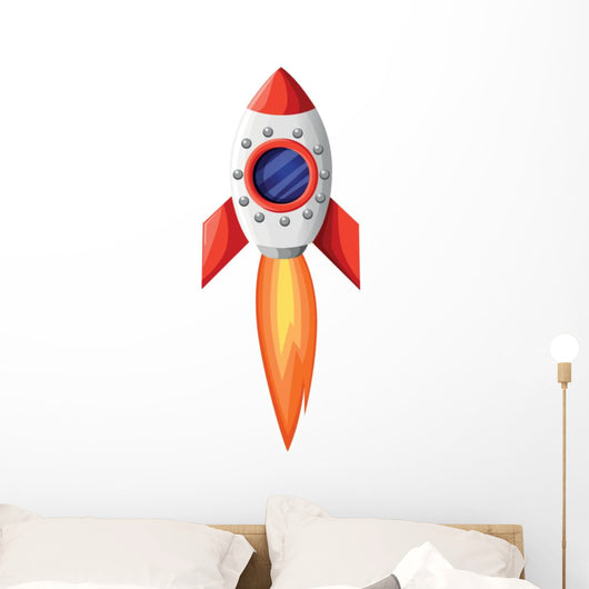 Space Rocket Start up Wall Decal