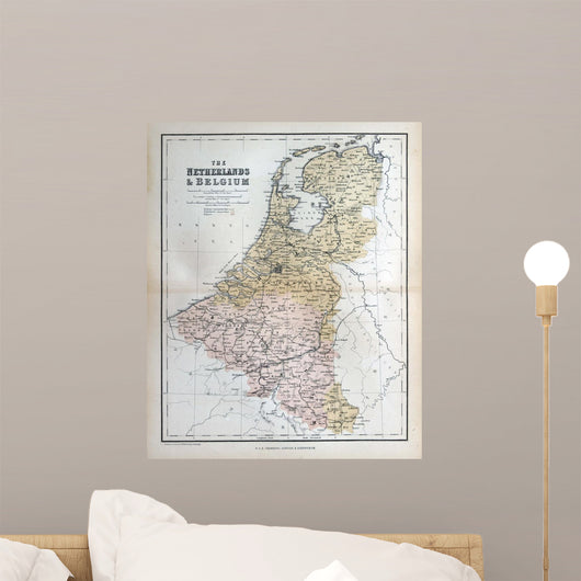 Old Map Netherlands Belgium