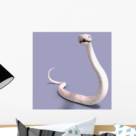White Ball Python Wall Decal