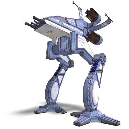 futuristic transforming scifi robot and spaceship Wall Decal