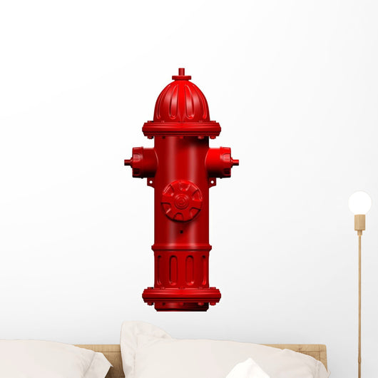 Red Fire Hydrant Wall Decal