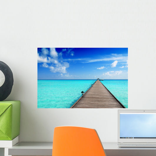 Jetty in the Maldives Wall Mural