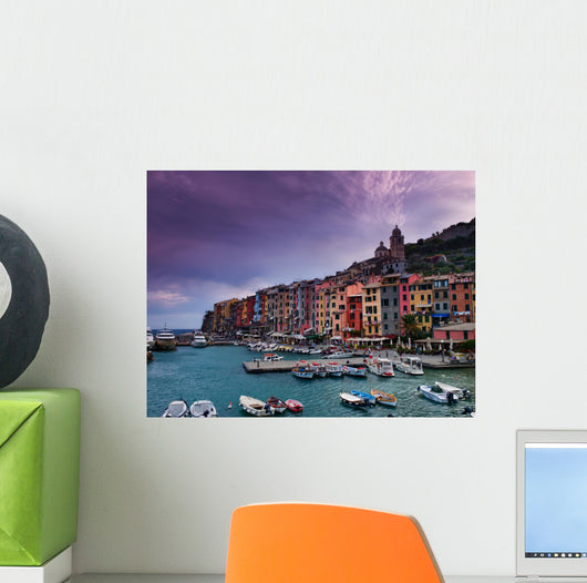 Portovenere. La Spezia province, Ligurian coast, Italy. Wall Mural