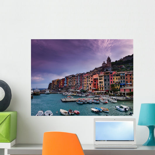 Portovenere. La Spezia province, Ligurian coast, Italy. Wall Mural