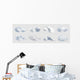Eight Realistic Clouds Wall Decal Sticker Set