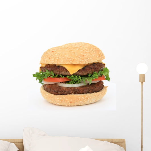 Beef Burger over White Wall Decal
