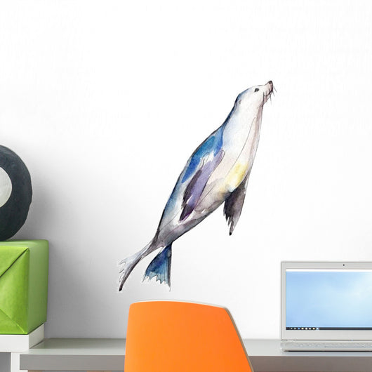Watercolor Seal Hand-drawn Illustration Wall Decal