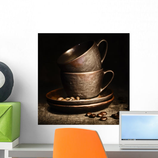coffee cups Wall Mural
