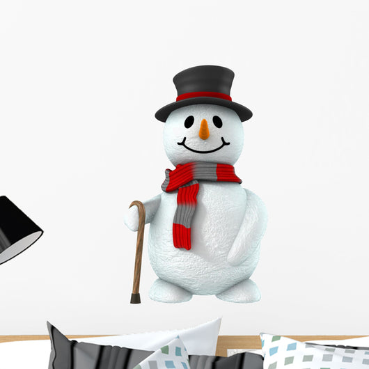 3D Snow Man Wall Decal
