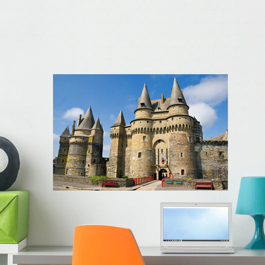Medieval castle in Vitré, Brittany, France Wall Mural
