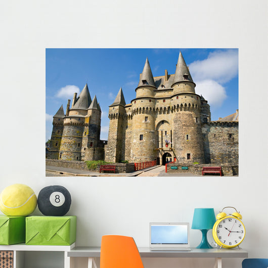 Medieval castle in Vitré, Brittany, France Wall Mural