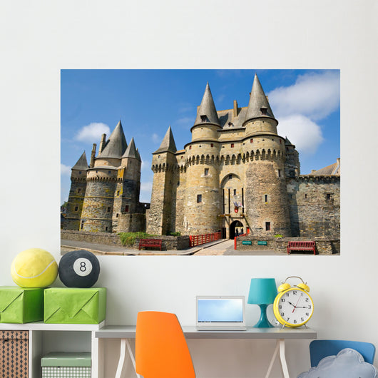Medieval castle in Vitré, Brittany, France Wall Mural