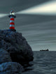 Lighthouse on a Cliff Wall Mural