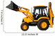 New Universal Bulldozer Yellow Wall Decal